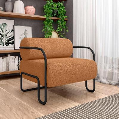 Poltrona Decorativa Polatsk G33 para Sala de Estar com Base de Ferro Terracota Gran Belo