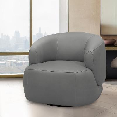 Poltrona Decorativa Verona G88 Sala de Estar Couro Confortável Grafite Gran Belo