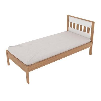 Cama de Solteiro Cm8006 em Mdp Amendoa-Branco para Quarto Gran Belo