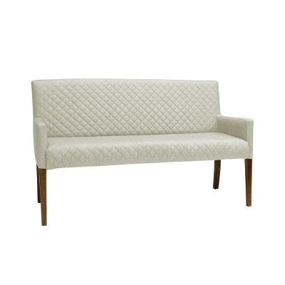 Poltrona 2 Lugares Liverpool Tressê Veludo Bege G15 para Sala de Estar Gran Belo
