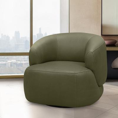 Poltrona Decorativa Verona G88 Sala de Estar Couro Fendi com Base Giratória Gran Belo