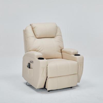 Poltrona Reclinável Elétrica Vector G94 com Massagem Pu Bege Gran Belo