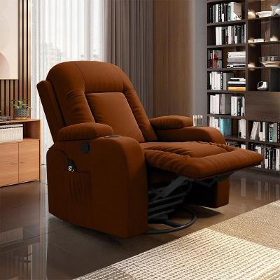 Poltrona Reclinável G23 com Massagem Aquecimento e Balanço Veludo Terracota Gran Belo