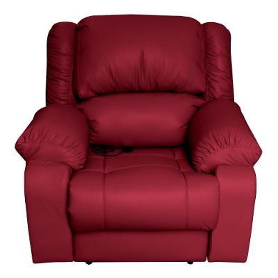 Poltrona Reclinável Elétrica Magnum G23 com Massagem Usb Couro Sintético Vermelho Gran Belo