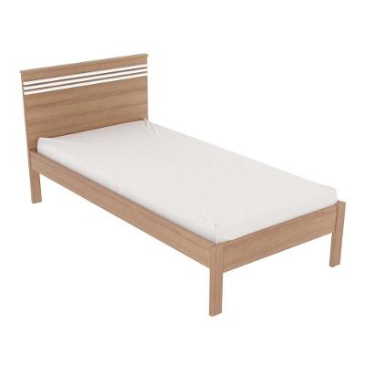 Cama de Solteiro Cm8010 com Espaço para Cama Auxiliar Mdp Amendoa-Branco Gran Belo