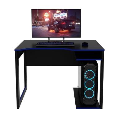 Mesa para Escritório Gamer ME4161 Home Office MDP 105cm Preto-Azul Gran Belo