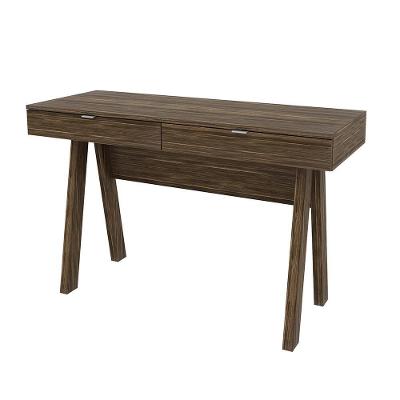 Mesa Escrivaninha para Escritório ME4128 2 Gavetas MDP 120cm Nogal Gran Belo