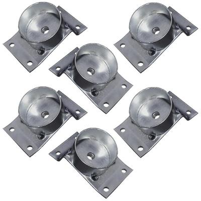 Kit 6 Chapinhas Gran Belo G59 para Pés Palito Chapa Inclinada 15o com Tubo Aço Carbono Zincada