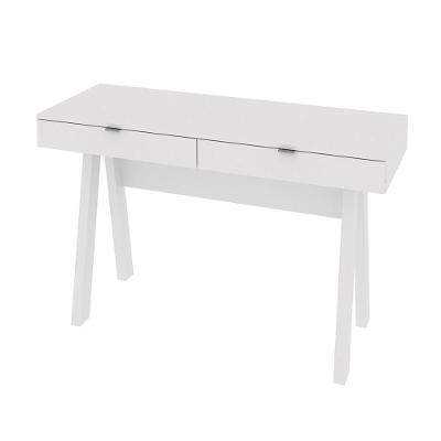 Mesa Escrivaninha ME4128 Office 2 Gavetas MDP 120cm Branco Gran Belo