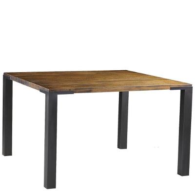 Mesa de Jantar Bladel G54 4 Lugares Quadrada MDF 120cm Grafite Rustic Brown Gran Belo