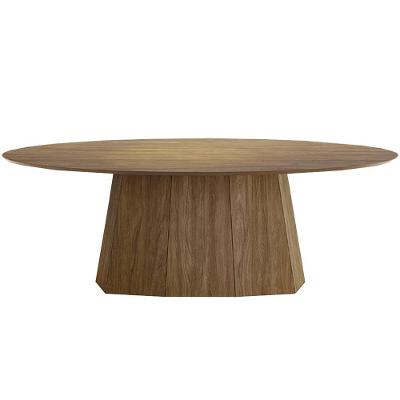 Mesa de Jantar Talocan Nogueira G13 8 Lugares Tampo Oval MDF 250cm Marrom Gran Belo