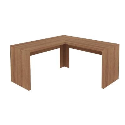Mesa Angular para Escritório ME4116 MDP Amêndoa 158cm Gran Belo