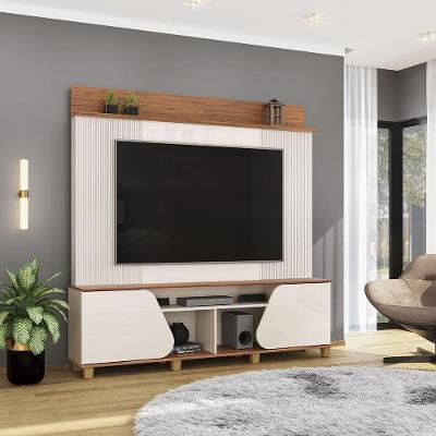 Home Estante para Tv Cavill G18 2 Portas 182cm Offwhite-Freijó Gran Belo