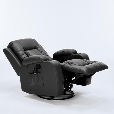 Cadeira Poltrona Austin de Massagem e Aquecimento Reclinável Pu Preto Gran Belo