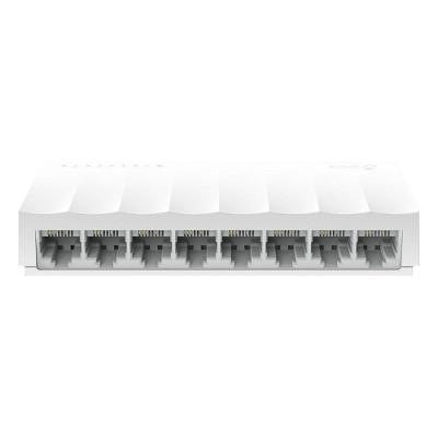 Switch de Mesa 8 Portas Fast Ethernet 10-100 Mbps LS1008 Silencioso para Desktop TP-Link