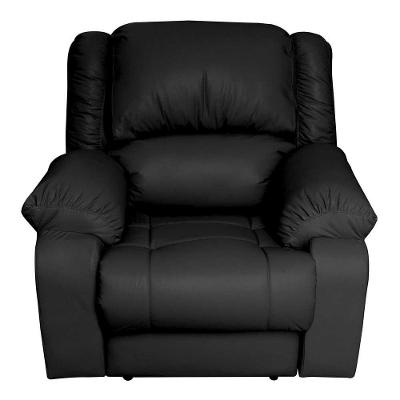 Poltrona Reclinável Elétrica Magnum G23 Pu Sintético Preto para Sala de Estar Gran Belo