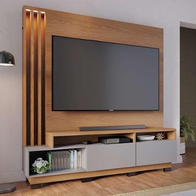 Estante Home Sala Filipina G73 2 Portas MDP 180cm Freijó-cinza Gran Belo