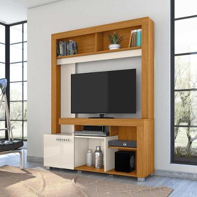 Estante para Tv Até 50 Isole G97 1 Porta Deslizante Mdp 136cm Cinamomo-offwhite Gran Belo