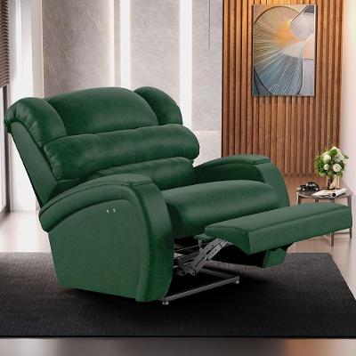 Poltrona Reclinável Kylie Power Touch com Massagem Usb Corino Verde Musgo Gran Belo