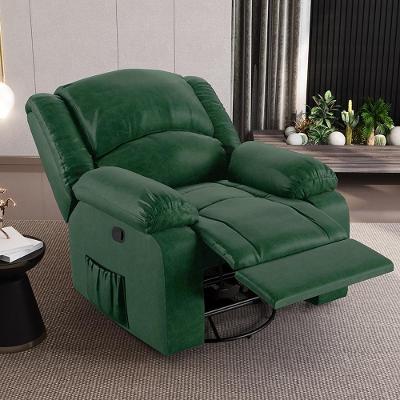Poltrona Reclinável Madrid G23 com Massagem Usb Pu Verde Musgo Bivolt para Sala Gran Belo