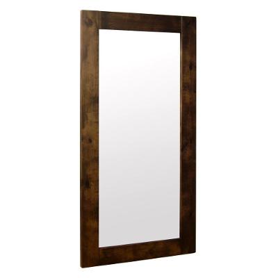 Espelho Decorativo Fiore Canela G04 Retangular 200x100cm Moldura em Madeira Marrom Gran Belo