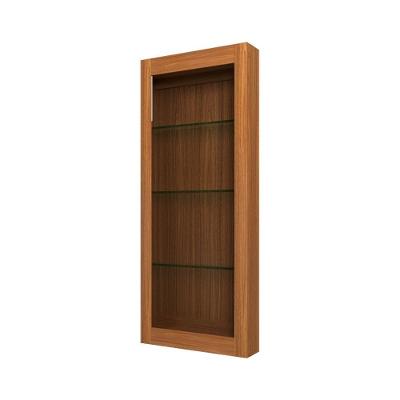 Cristaleira Bar com Nicho Bacco G42 1 Porta 3 Prateleiras Madeira Maciça e MDF Imbuia Gran Belo