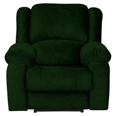 Poltrona Reclinável Elétrica Magnum Veludo com Entrada USB Verde G23 Gran Belo