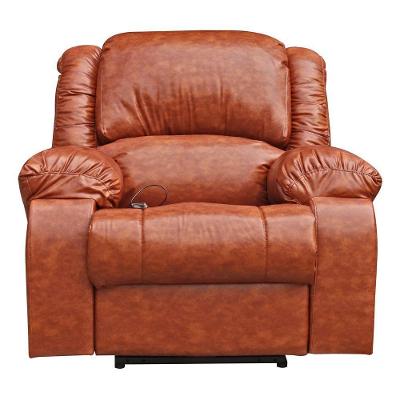 Poltrona do Papai Reclinável Elétrica Magnum G23 com Massagem Usb Couro Sintético Caramelo Gran Belo