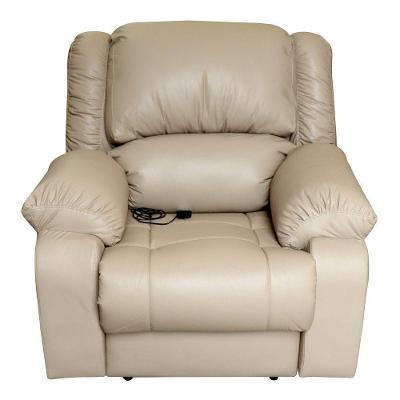 Poltrona do Papai Magnum G23 Reclinável Elétrica com Massagem Pu Sintético Bege Gran Belo