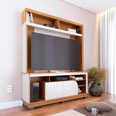 Home Estante Liosa G73 2 Portas em Mdp Mdf Hdf 160cm Freijó Off White Gran Belo