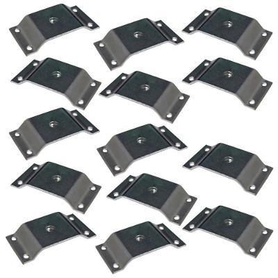 Kit 14 Chapinhas para Fixação de Pés Palito Gran Belo Chapa Elevada Rosca 5-16 Zincado