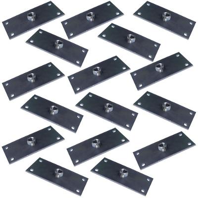 Kit 16 Chapinhas para Pés Palito Reta Rosca 5-16 Zincada G59 Gran Belo