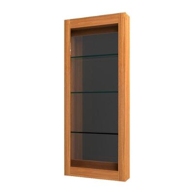 Cristaleira Bar Bacco G42 1 Porta 3 Prateleiras Madeira Maciça e MDF 56cm Imbuia Gran Belo