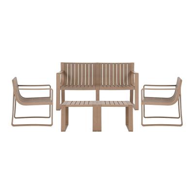 Conjunto Área Externa Bahamas G56 5 Peças em Fibra Natural Café Gran Belo