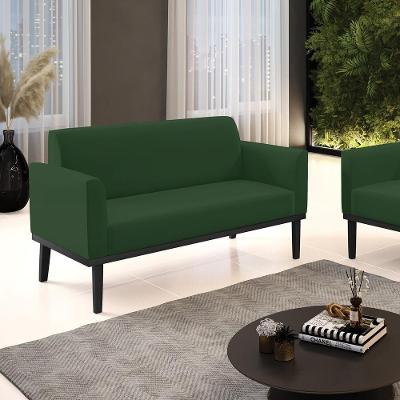 Poltrona Namoradeira Isabella Veludo Verde Esmeralda G19 com Espuma D-23 Gran Belo