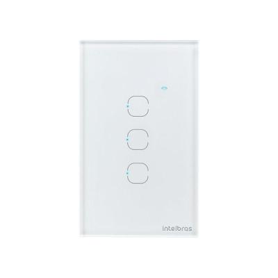 Interruptor Smart Zigbee Touch 3 Ezs 1003 4850051 para Automação Residencial Branco Intelbras