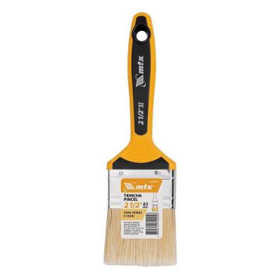 Trincha 2 1-2'' para Verniz Cerdas Mistas Vermelho para Portas Janelas e Móveis Mtx
