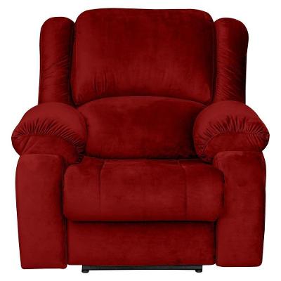 Poltrona do Papai Reclinável Magnum Veludo com Massagem Vermelho G23 Gran Belo