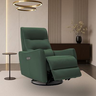 Poltrona do Papai Reclinável Elétrica Plaza G43 em Couro Verde com Usb e Usb C Gran Belo