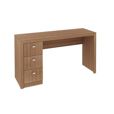 Mesa para Escritório ME4102 3 Gavetas MDP 136cm Amêndoa Gran Belo