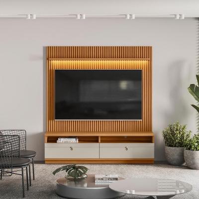 Estante Home para Tv Aloha G77 MDF e MDP 180cm Nature-off White Gran Belo
