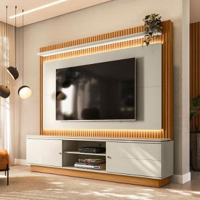 Estante Home Valdivia G77 2 Portas 2 Prateleiras MDP e MDF 215cm Nature-off White Gran Belo