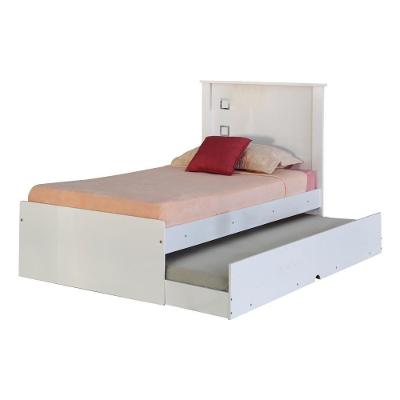 Cama Bibox Solteiro Reino Branco G68 com Cama Auxiliar MDF-MDP Gran Belo