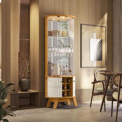 Cristaleira Decorativa Deker G97 3 Portas em MDP 67cm Cinamomo-offwhite Gran Belo