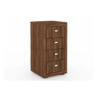 Gaveteiro p/ Escritório ME4133 c/ 4 Gavetas e Rodízios Nogal - Tecno Mobili - 1