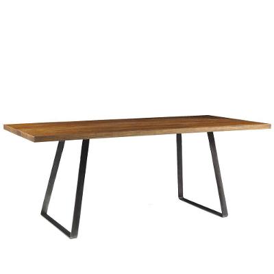 Mesa de Jantar Ogleary 6 Lugares Retangular 190cm Grafite Rustic Brown Gran Belo