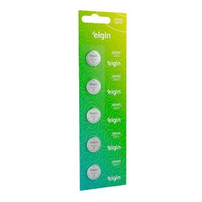 Bateria Lítio 3V CR2430 com 5 Unidades para Relógios Controles e Brinquedos Elgin