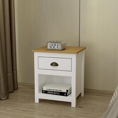 Mesa de Cabeceira Osiris G74 1 Gaveta Madeira Maciça Branco-freijó Gran Belo