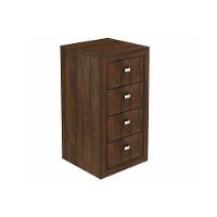 Gaveteiro p/ Escritório ME4133 c/ 4 Gavetas e Rodízios Rústico - Tecno Mobili - 1