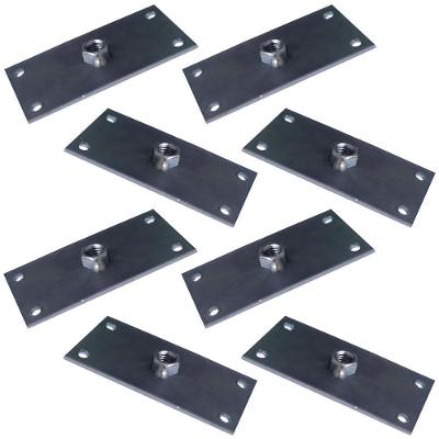 Kit 8 Chapinhas Gran Belo para Fixação de Pés Palito Rosca 5-16 em Aço Carbono Zincada